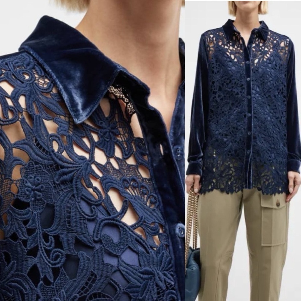 Johnny Was Flicka Button Down Shirt Sz S